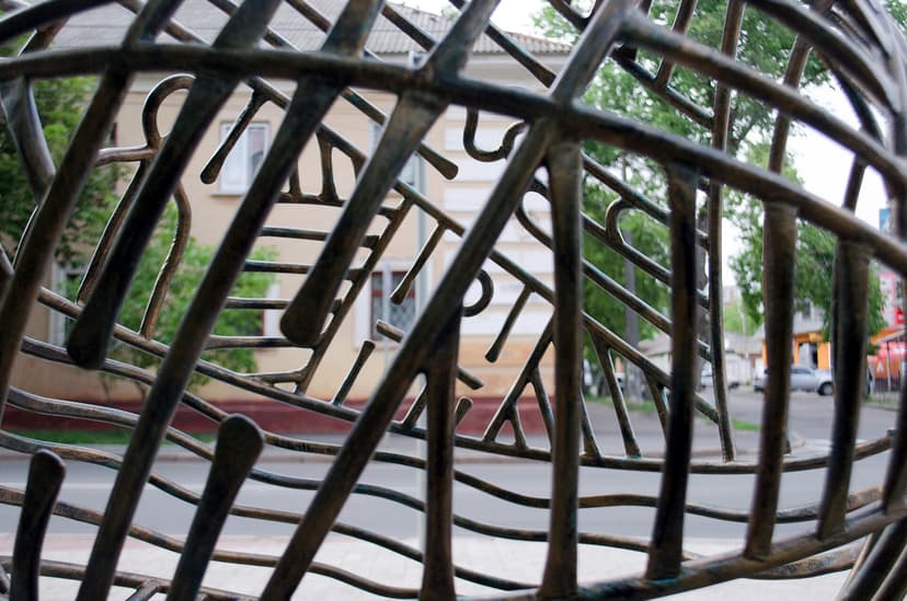 Metal coil in a mill yard