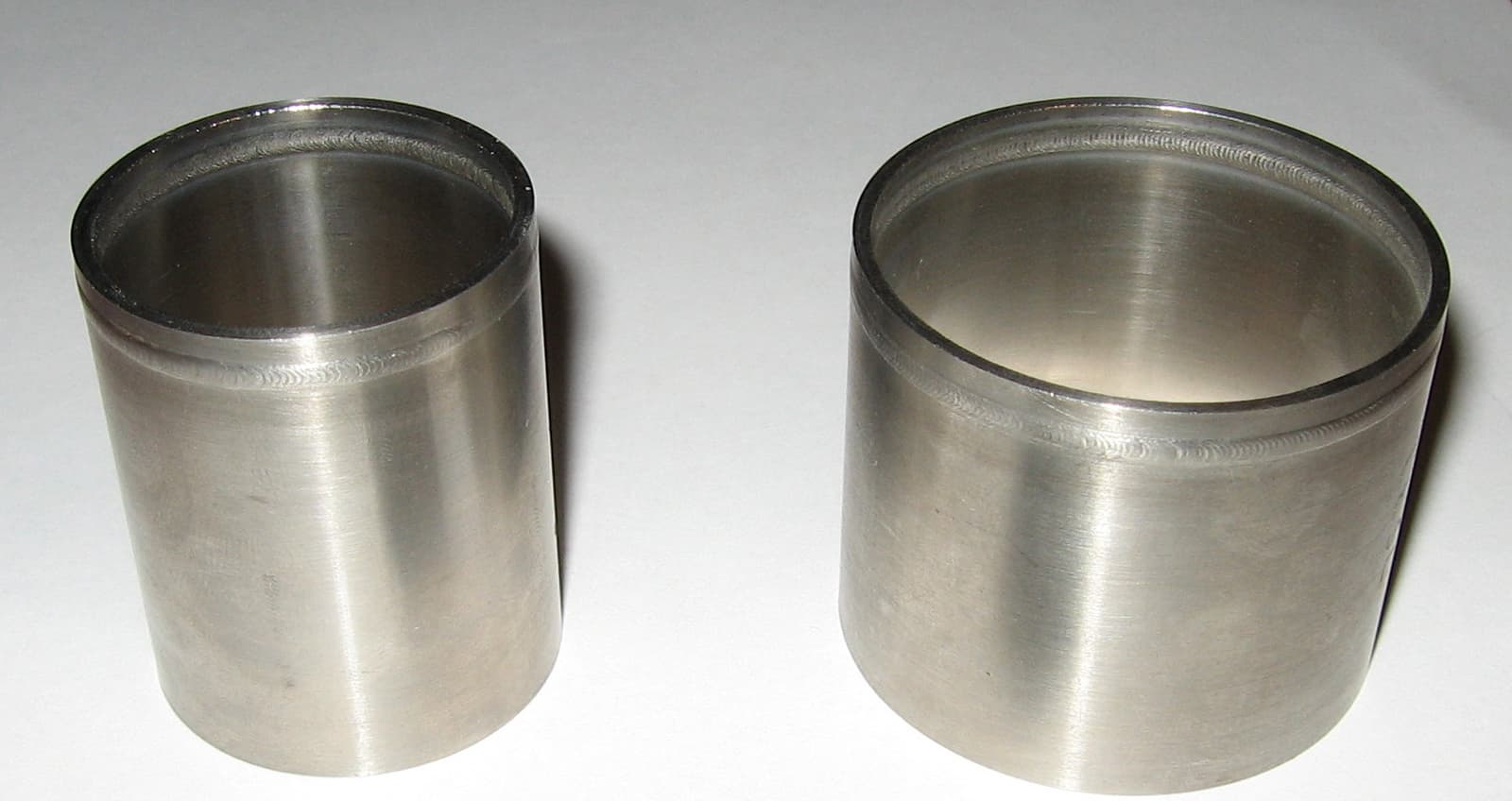 Orbital TIG weld sample on stainless hollow