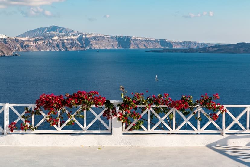 Coastal railing, Oia, Santorini